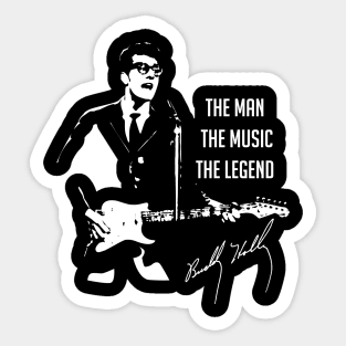 Buddy The Man The Music The Legend Holly Sticker